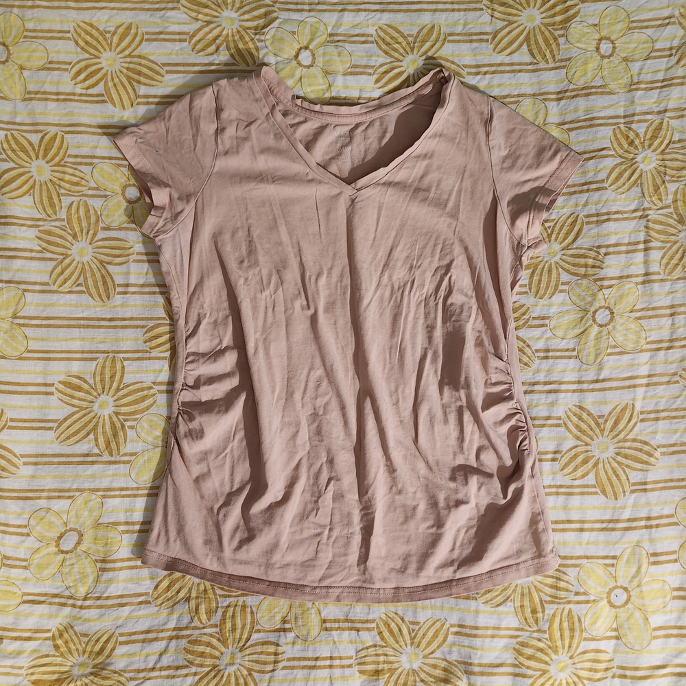 ✨️ George Light Pink V-Neck Short Sleeve Top